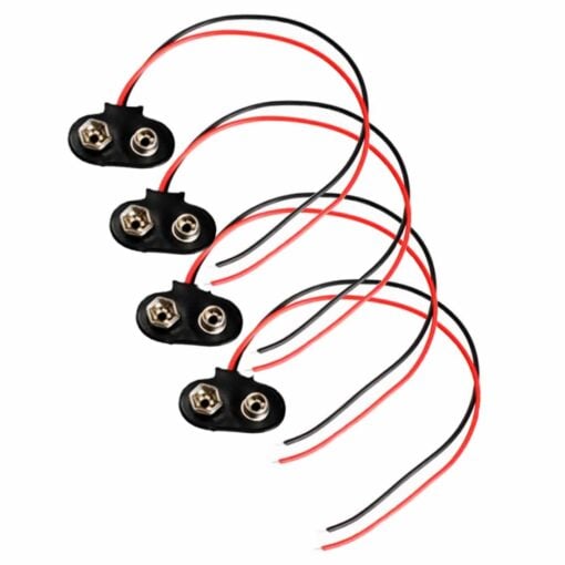 9V Battery Snap Connector with Tinned Wire Leads – Pack of 4 PHI1001896 Phipps Electronics 2