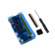 Raspberry Pi Zero Case with GPIO Header Pins and Heat Sink - <span class="description">Clear Blue</span> 3