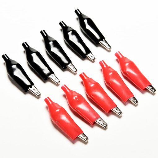 28mm Alligator Clips Red and Black – Pack of 10 PHI1001920 Phipps Electronics 2