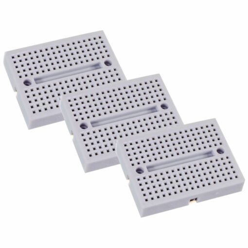 SYB-170 White Mini Solderless Prototype Breadboard with 170 Tie Points – Pack of 3 2