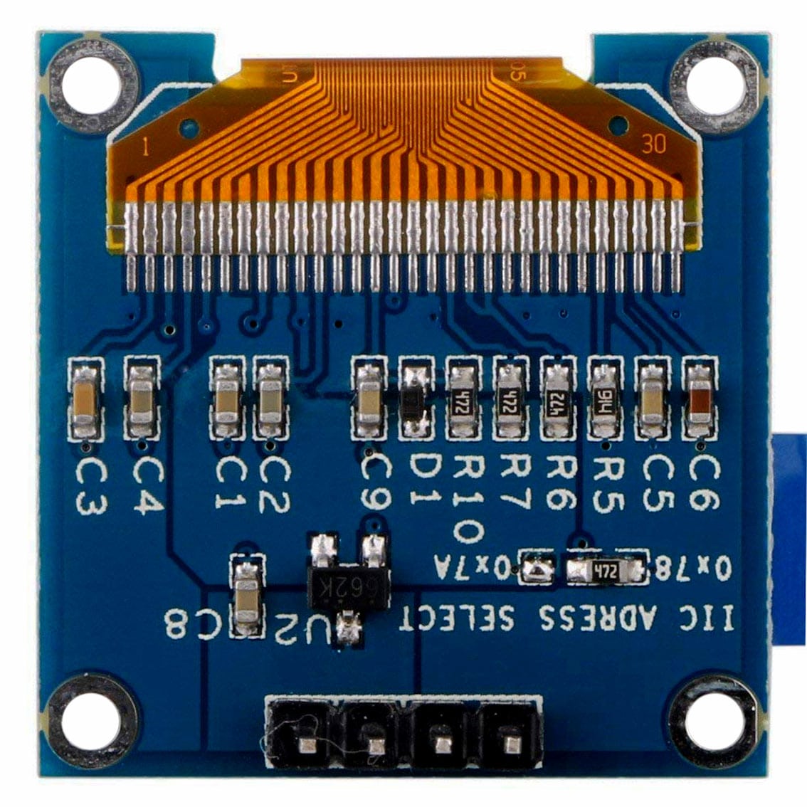 0.96 Inch Blue OLED Serial Display Module – 128 x 64 PHI1001236 Phipps Electronics 2