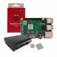 Raspberry Pi 3 Model B+ with Case and Heat Sinks