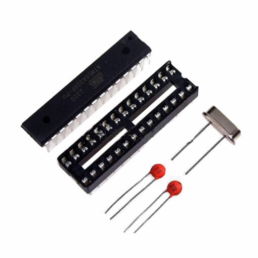 ATMEGA328 MCU + 16MHZ Crystal + 22pF Capacitors + IC Socket Kit PHI1001348 Phipps Electronics 2