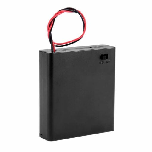 4 x AA Enclosed Battery Holder Box with On and Off Switch PHI1001360 Phipps Electronics 3