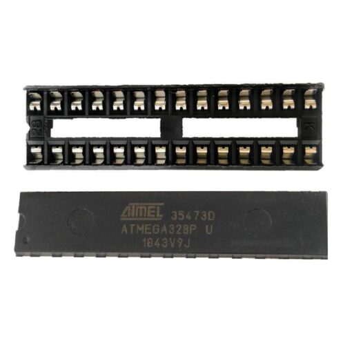 ATMEGA328 MCU + 16MHZ Crystal + 22pF Capacitors + IC Socket Kit PHI1001348 Phipps Electronics 4