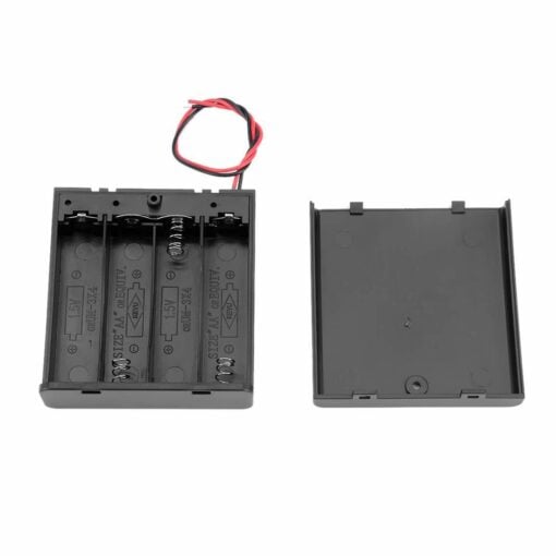 4 x AA Enclosed Battery Holder Box with On and Off Switch PHI1001360 Phipps Electronics 4