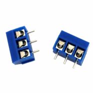 3 Pin 5mm Blue Terminal Block Screw Connector – Pack of 10