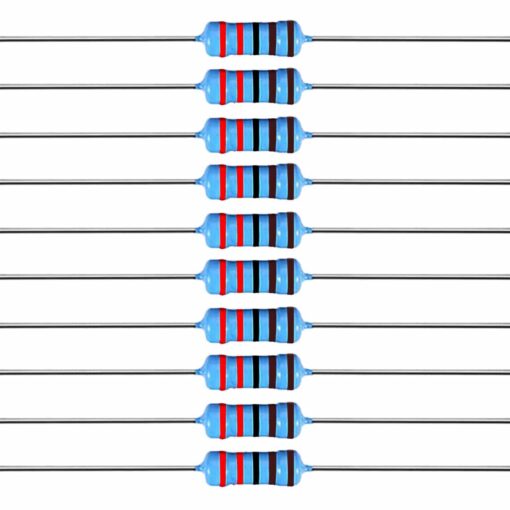 2K2 Ohm 0.25W 1% Metal Film Resistor – Pack of 100 PHI1001488 Phipps Electronics 2