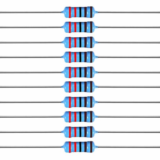 2K2 Ohm 0.25W 1% Metal Film Resistor – Pack of 100 2