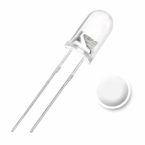 5MM Warm White Water Clear Lens LED Diode – Pack of 50 PHI1001525 Phipps Electronics 2
