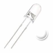 5MM Bright White Water Clear Lens LED Diode – Pack of 50