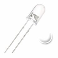 5MM Bright White Water Clear Lens LED Diode – Pack of 50 3