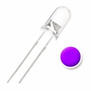 5MM Purple Water Clear Lens LED Diode – Pack of 50