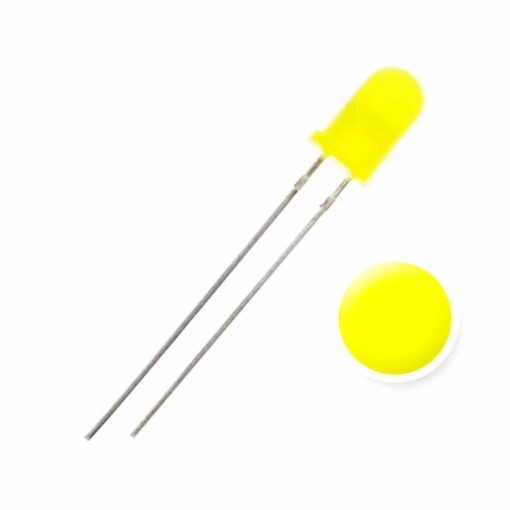 5MM Yellow Diffused Lens LED Diode – Pack of 50 PHI1001531 Phipps Electronics 2