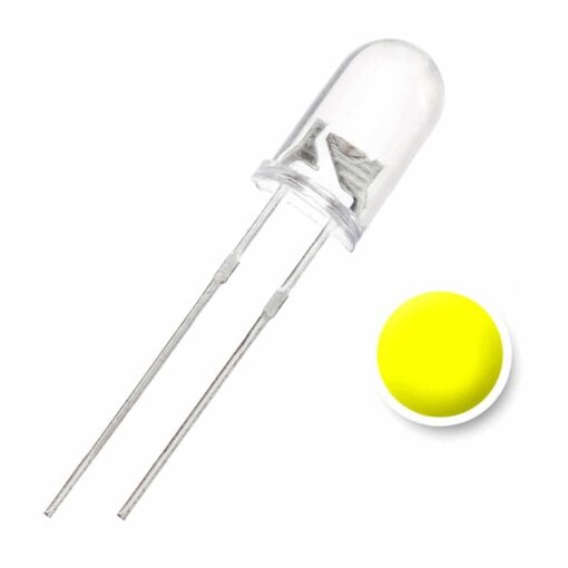 5MM Yellow Water Clear Lens LED Diode – Pack of 50 PHI1001522 Phipps Electronics 2