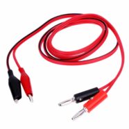 Aligator Testing Cable with 4mm Bannan Plug – 1 Black and Red Pair