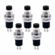 Black Push Button Switch PBS-110 – Pack of 5 PHI1002138 Phipps Electronics
