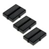 SYB-170 Black Mini Solderless Prototype Breadboard with 170 Tie Points - Pack of 3