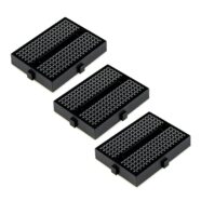 SYB-170 Black Mini Solderless Prototype Breadboard with 170 Tie Points – Pack of 3