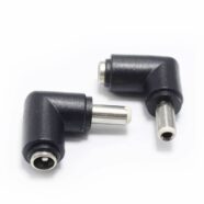 Right Angle Male 5.5mm x 2.5mm to Female 5.5mm x 2.1mm DC Power Adapter – Pack of 2 PHI1002145 Phipps Electronics