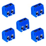 2 Pin 5mm Terminal Block Screw Connector – Pack of 5 PHI1002156 Phipps Electronics