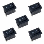 2 Pin SPST KCD11 Black Rocker Switch – Pack of 5 PHI1002300 Phipps Electronics