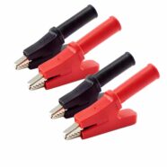 Insulated Multimeter Crocodile Test Clips – Red and Black – Pack of 4 PHI1002289 Phipps Electronics