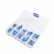 100 Piece RM065 Carbon Film Horizontal Trimpot Potentiometer Kit with Case – 10 Values PHI1002181 Phipps Electronics