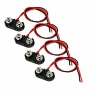9V Hard Shell Battery Snap Connector with Tinned Ends – Pack of 4 PHI1002312 Phipps Electronics