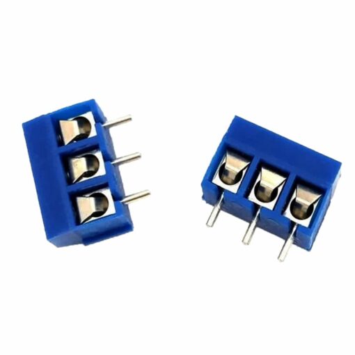 3 Pin 5mm Terminal Block Screw Connector – Pack of 5 PHI1002157 Phipps Electronics 3
