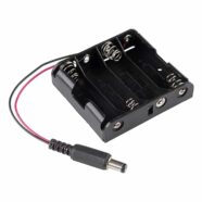 4 x AA Battery Holder to Jack Adapter PHI1002165 Phipps Electronics