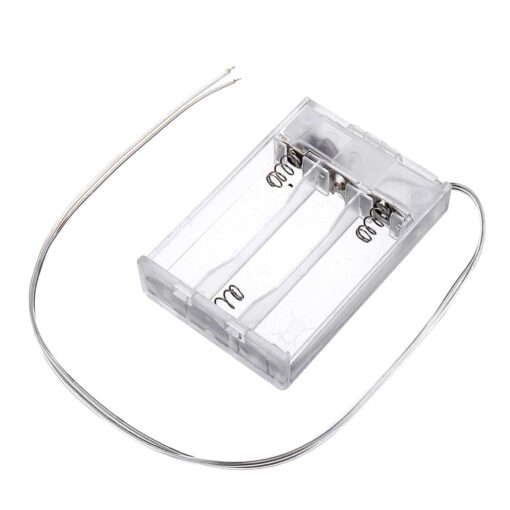 3 x AA Enclosed Transparent Battery Holder Box PHI1002170 Phipps Electronics 3