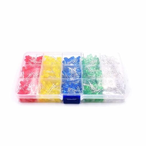 500 Piece 5MM LED Diode Globe Kit with Case – 5 Colours PHI1002182 Phipps Electronics 4