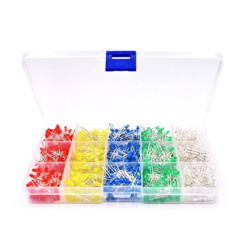 1000 Piece 3MM LED Diode Globe Kit with Case – 5 Colours 3