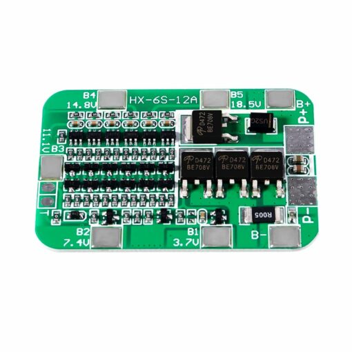 6S 18650 Lithium Battery Protection BMS Board – 22.2V 12A 4
