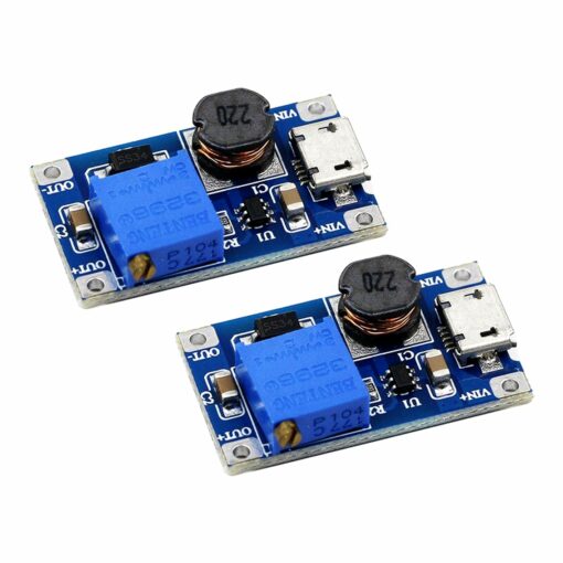 DC-DC Adjustable USB Step Up 2A Boost Module MT3608 – Pack of 2 2