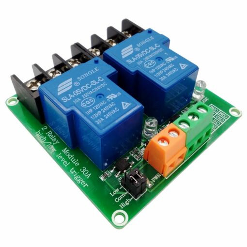2 Channel 5V 30A High and Low Level Relay Module PHI1002254 Phipps Electronics 2