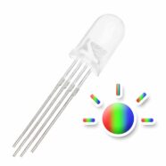 5MM RGB Diffused Lens LED Diode Common Anode – Pack of 50 PHI1002320 Phipps Electronics