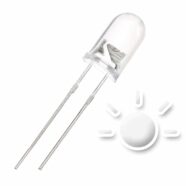 5MM White Flashing Water Clear Lens LED Diode – Pack of 25 PHI1002322 Phipps Electronics