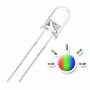 5MM RGB Flashing Water Clear Lens LED Diode – Pack of 25 PHI1002327 Phipps Electronics