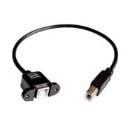 USB B Male to Female 30cm Cable Panel Mount PHI1002604 Phipps Electronics