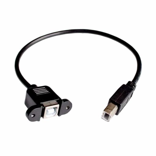 USB B Male to Female 30cm Cable Panel Mount PHI1002604 Phipps Electronics 2