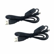 Micro USB to USB Power Cable with On Off Button – Pack of 2 PHI1002144 Phipps Electronics