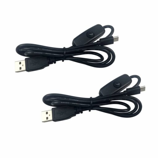 Micro USB to USB Power Cable with On Off Button – Pack of 2 PHI1002144 Phipps Electronics 2