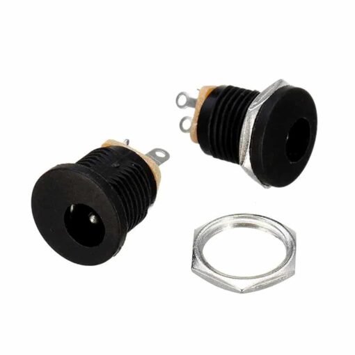 DC Power Socket Round Hole Screw Nut 5.5mm x 2.1mm – Pack of 5 PHI1002600 Phipps Electronics 2