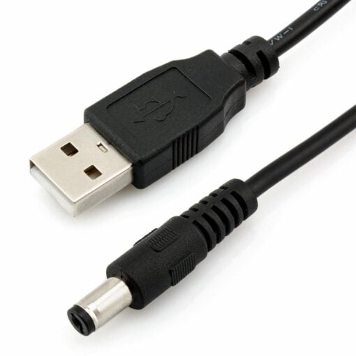 USB to DC 5.5MM x 2.1MM Socket Plug Cable PHI1002601 Phipps Electronics 2