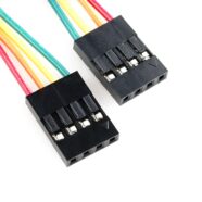 2.54mm DuPont Female to Female 20CM 4 Channel Jumper Cable – Pack of 2 PHI1002611 Phipps Electronics