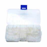 M3 Nylon White Screw, Nut and Standoff Kit With Case – 180 Pieces