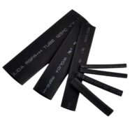 127 Piece Black Heat Shrink Tube Pack – Assorted Sizes PHI1002647 Phipps Electronics