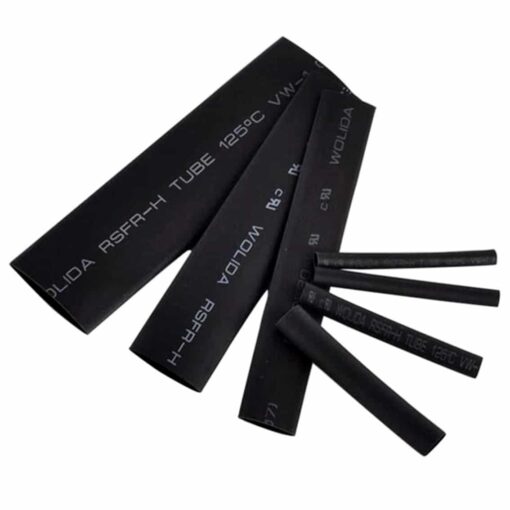 127 Piece Black Heat Shrink Tube Pack – Assorted Sizes PHI1002647 Phipps Electronics 2